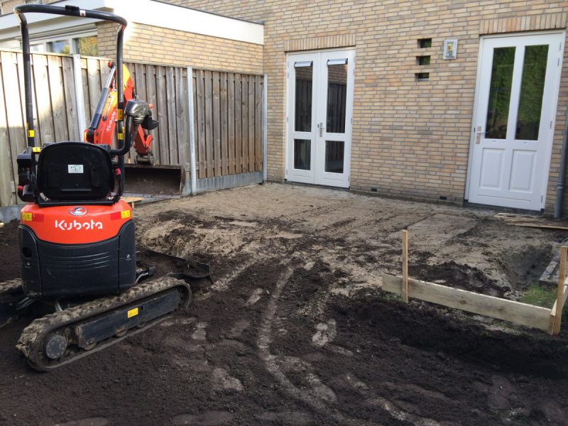 Grondwerk voor bestrating